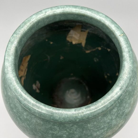 Robinson Ransbottom Pottery Oil Jar Victoria Green Glaze 1930s Arts Crafts Ohio - Picture 5 of 8